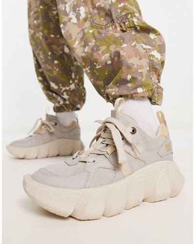 Caterpillar Imposter - Sneakers Met Dikke Zool - Naturel