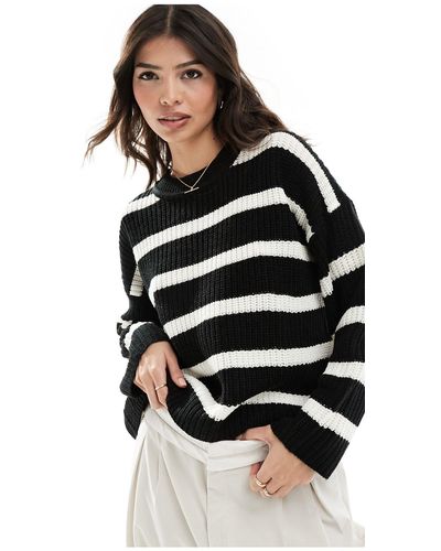 Jdy Knitted Crew Neck Sweater - Black