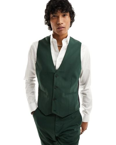 ASOS Skinny Suit Waistcoat - Green