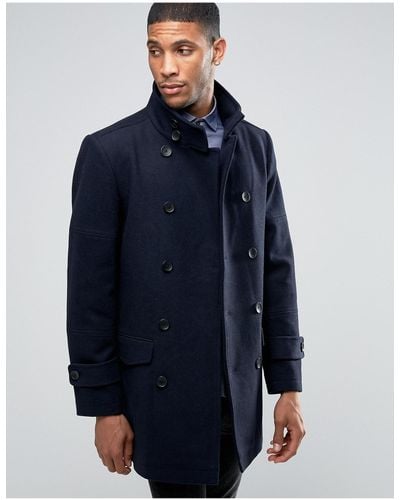 French Connection Funnel Coat - Blue