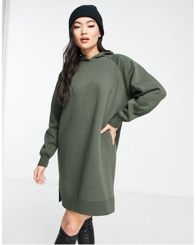 Threadbare Vestido corto intenso con capucha quinn - Verde