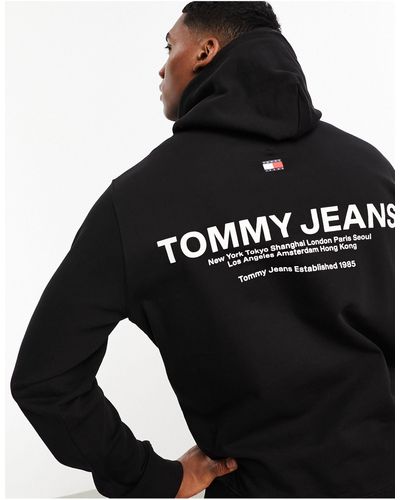Tommy Hilfiger Regular Entry Logo Graphic Hoodie - Black