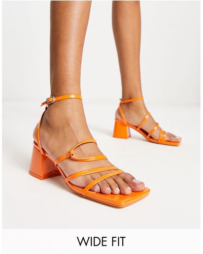 Public Desire Dayla Mid Heeled Shoes - Orange