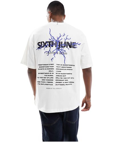 Sixth June T-shirt à imprimé anniversaire - Blanc