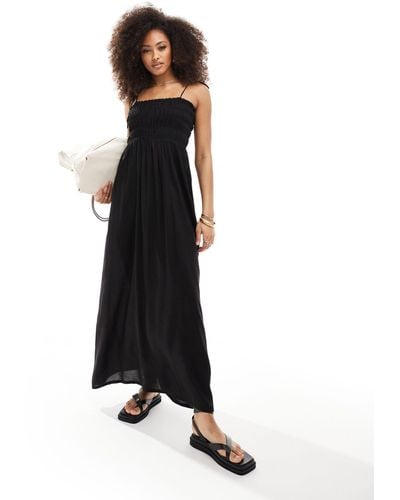 esmé studios Esmee Shirred Beach Maxi Dress - Black