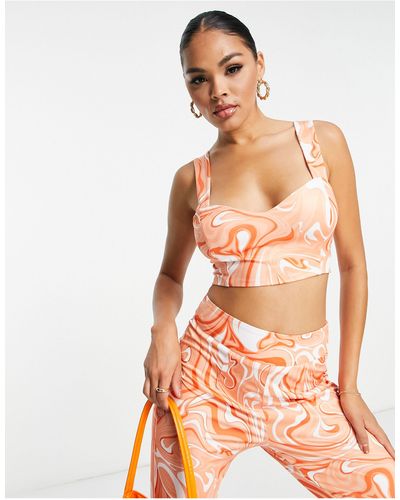 Collective The Label Exclusive Crop Top Co-ord - Orange