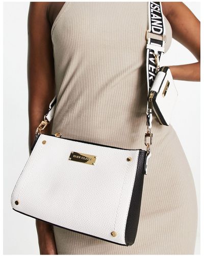 River Island Structured Cross Body Bag - White