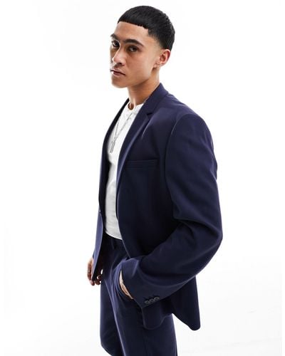 ASOS Slim Suit Jacket - Blue