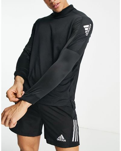 adidas Originals Adidas training – strength warm – langärmliges shirt - Schwarz