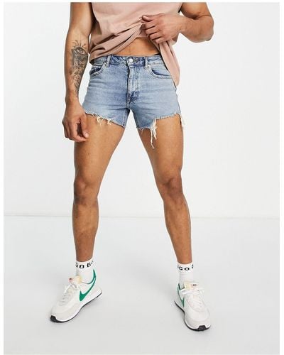 ASOS Shorter Length Denim Shorts - Blue