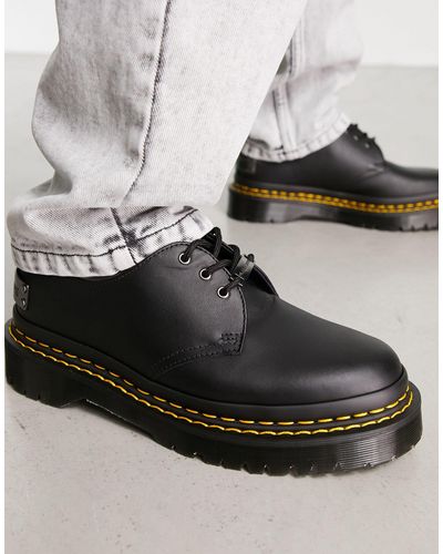 Dr. Martens 1461 Bex Double Stitch Plated 3 Eye Shoes - Grey