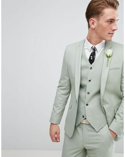 ASOS Asos Wedding Skinny Suit Jacket - Green