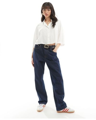 ONLY Lightweight Cropped Boxy Shirt - Blue