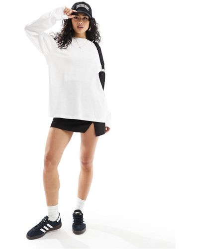 ASOS Long Sleeve Skater T-shirt - White