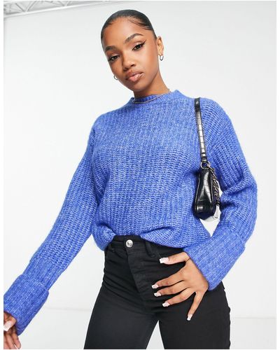 Urban Bliss Relaxed Jumper With Cuffs - Blue