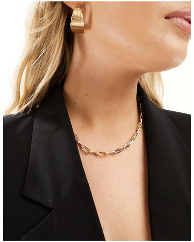 ASOS Curve Necklace With Vintage Style Twist Detail - Black