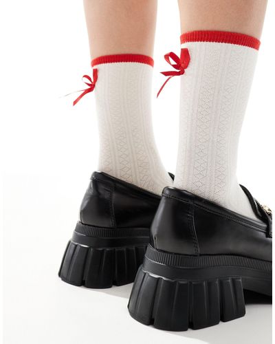 & Other Stories Socks With Red Bow - Black
