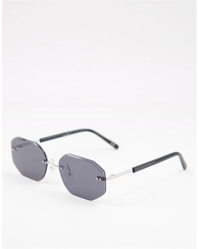 ASOS 90s Retro Rimless Sunglasses - Black