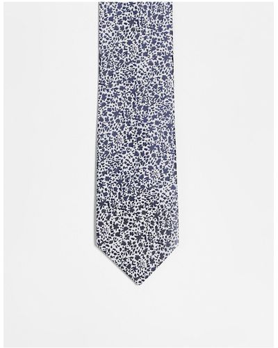 French Connection – krawatte mit blumenmuster - Weiß