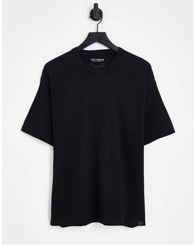 Pull&Bear Oversized T-shirt - Black