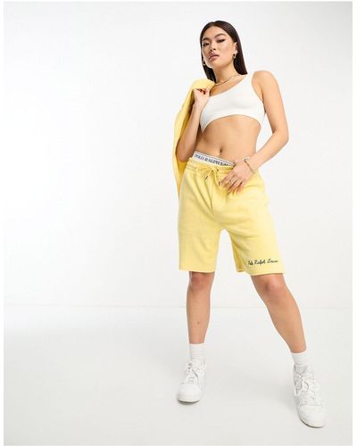 Polo Ralph Lauren X asos - collaboration exclusive - short en tissu éponge avec logo - Blanc