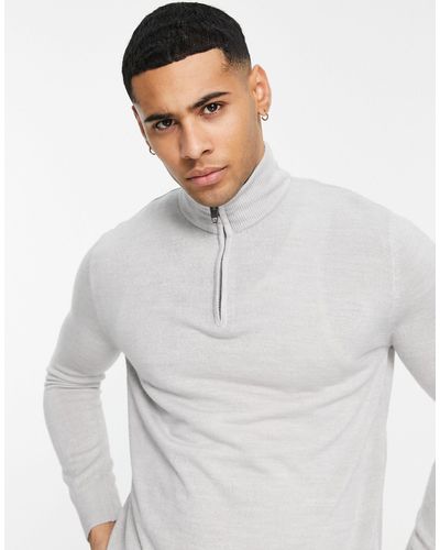 French Connection Half Zip Sweater - Gray
