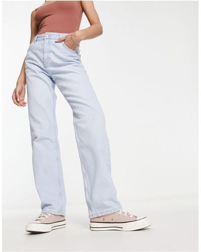 Bershka Straight leg jeans - light blue denim/light-blue denim 