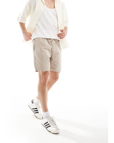 Threadbare Elasticated Waist Chino Shorts - White