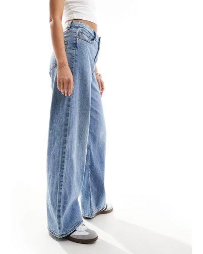 JJXX Tokyo - jeans a fondo ampio lavaggio chiaro - Blu