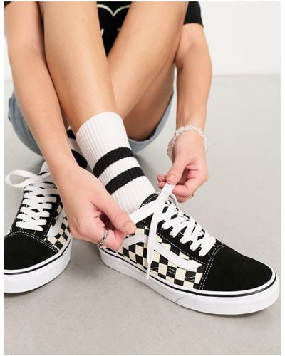 Old skool mte 1 outdoor sneakers con motivo a scacchi da Uomo di