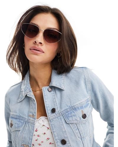 New Look Metal Frame Cateye Sunglasses - Blue