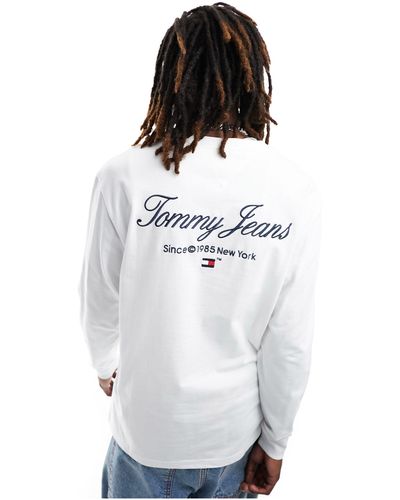 Tommy Hilfiger Regular Logo Long Sleeve T-shirt - White