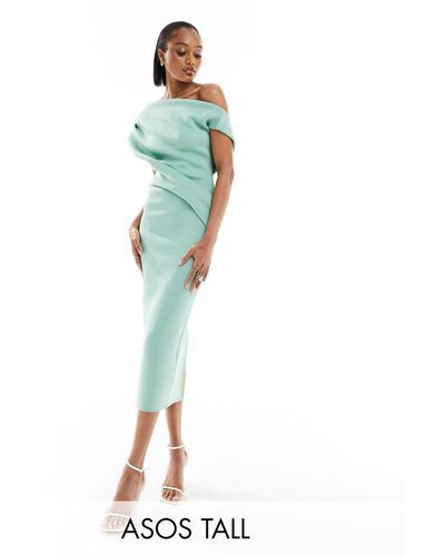 ASOS Asos design tall - vestito longuette - Blu