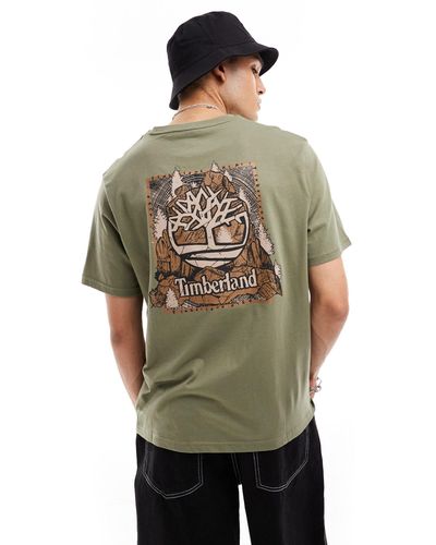 Timberland Camiseta extragrande con estampado en la espalda - Gris