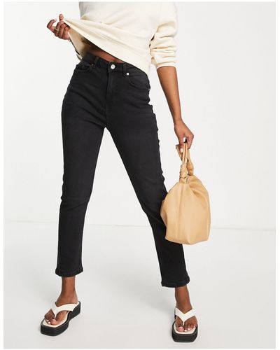 Vero Moda – mom-jeans mit lockerem schnitt - Schwarz