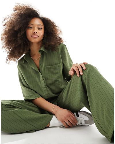 Jdy Loose Fit Shirt Co-ord - Green