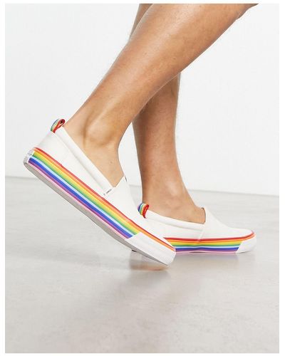 TOMS Alpargata fenix - sneakers bianche con suola arcobaleno - Bianco