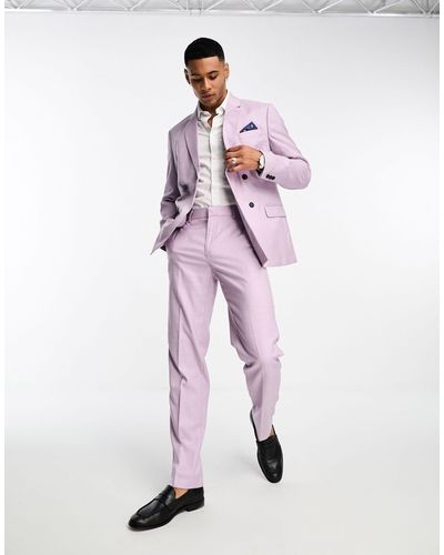 Ben Sherman Slim Fit Suit Trousers - Pink