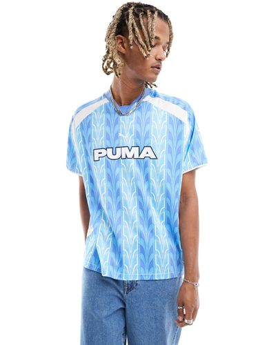 PUMA Retro Printed Football Jersey - Blue
