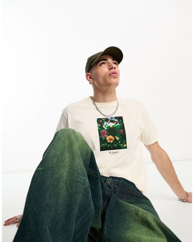 The Hundreds Camiseta hueso con estampado en el pecho lush - Verde