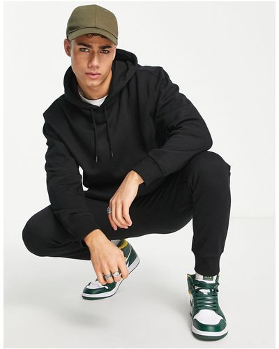 TOPMAN Tracksuit With Hoodie And Trackies - Black