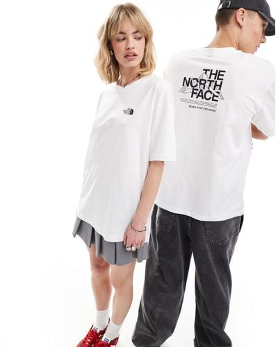 The North Face Mountain Sketch Backprint Oversized T-shirt - White