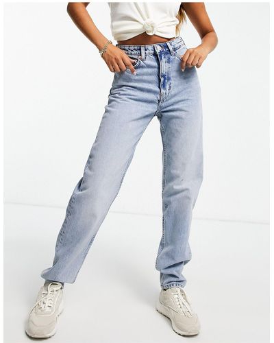 Weekday Lash - Jeans Met Extra Hoge Taille - Blauw