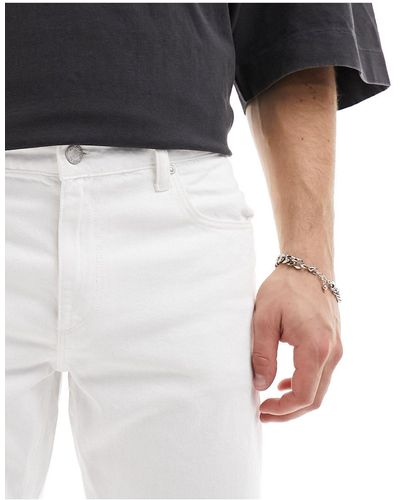 ASOS – klassische rigid-jeans - Weiß