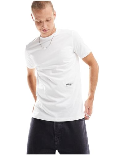 Replay Camiseta blanca con logo - Blanco