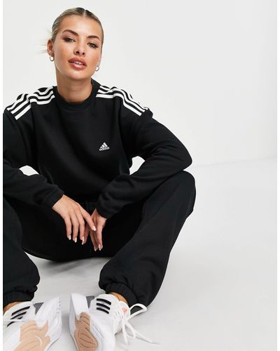 adidas Originals Adidas - sportswear - felpa nera taglio corto - Nero