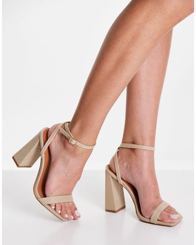 ASOS Nora Barely There Block Heeled Sandals - Multicolour