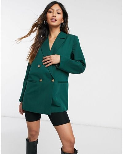 Y.A.S Double Breasted Blazer Co-ord - Green