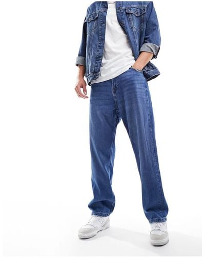 Bershka Jeans larghi - Blu