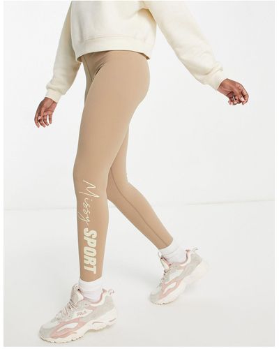 Missy Empire Sport Ruched Bum Gym leggings - White